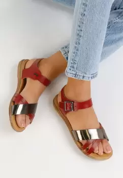 Sandale dama piele grena Casiella imagine