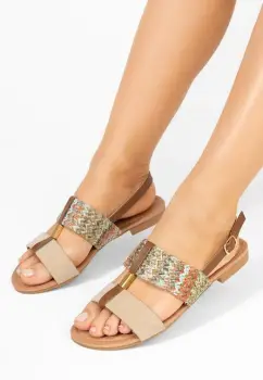Sandale joase Berona bej imagine
