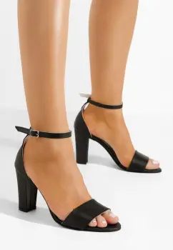 Sandale piele naturala Amais negre imagine