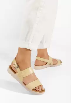 Sandale piele naturala Oniega verzi imagine