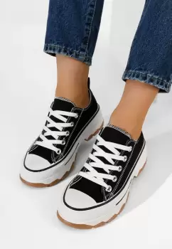 Tenisi cu platforma Raviana negri imagine